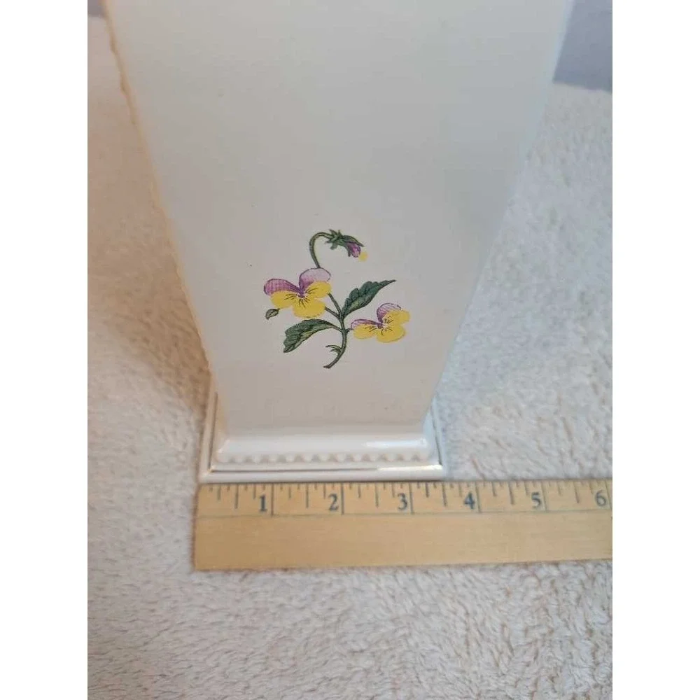 PS Limited Edition 1994 Floral Ceramic Mantle Clock Decorative White